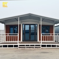Maison conteneur extensible moderne de luxe avec un design élégant et une isolation thermique pour villa de vacances et site de glamping