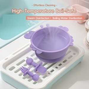Assiette en silicone souple sans BPA, non toxique, écologique, 9 couleurs pour bébé, vaisselle durable, lavable au lave-vaisselle pour enfants, vente en gros - Product Image 6