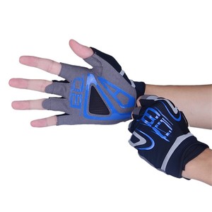 Fitness Gloves Men Gym Breathable Non <b>Slip</b> Silicone <b>Half</b> Finger For Workout Training Blue And Green - Product Image 3
