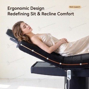 Lit <span class=keywords><strong>de</strong></span> beauté électrique moderne noir à 3 moteurs pour esthéticiennes, salon <span class=keywords><strong>de</strong></span> beauté, spa facial, lit <span class=keywords><strong>de</strong></span> thérapie pour cils, salon <span class=keywords><strong>de</strong></span> massage - Product Image 2