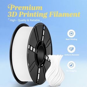 วัสดุสิ้นเปลืองสำหรับการพิมพ์ 3 มิติ PLA+ แบบด้าน PLA ขนาด 1.75 มม. สีขาว น้ำหนัก 1 กก. สำหรับการพิมพ์ความเร็วสูง แบบเส้นเรียบ - Product Image 2