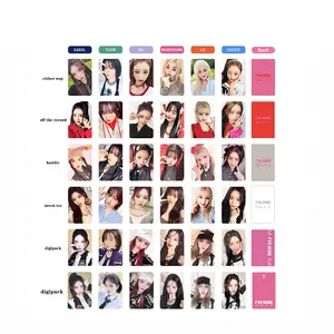 6 pçs/set Kpop IVE I'VE MINE Mini Album Membro pessoal Photocards Lista Wonyoung Liz Gaeul Cute Selfie Lomo Cards Fans Collection