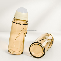 Emballage de parfum à bille, flacon de parfum vide rond de luxe de 50 ml, huile essentielle, déodorant à bille, flacon de parfum en verre à bille, déodorant à bille
