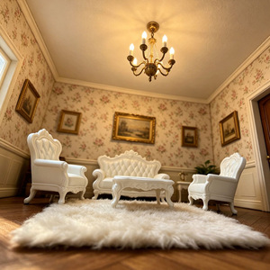 Divano in Miniatura <span class=keywords><strong>1</strong></span>:12, Set Mini per Simulazione d'Interni, Giocattolo per Bambole, Modellino Ornamentale - Product Image 2