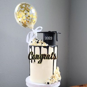 ท็อปเปอร์เค้กอะคริลิค รูปเทพธิดา สำหรับตกแต่งเค้กงานรับปริญญา ดีไซน์น้ำผึ้งและความหวาน - Product Image 3