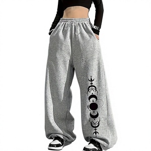 Pantalon de jogging unisexe personnalisé en molleton ample et chaud pour l'hiver, coupe oversize, style streetwear - Product Image 1