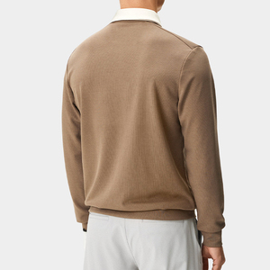 Polo de golf de rendimiento para hombre, mezcla de LICRA de poliéster con diseño de logotipo impreso personalizado para mejorar la movilidad - Product Image 3