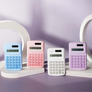 Calculatrice mini Dexin KC-888 Macaron 8 chiffres, alimentée par énergie solaire, portable, usage général, rose, violet clair, bleu ciel, blanc - Product Image 5
