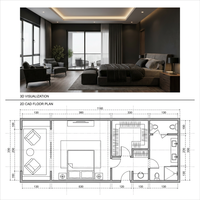 Design d'intérieur de maison moderne certifié CE, style postmoderne, salon, villa, personnalisation OEM ODM, design graphique