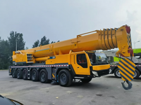 Grue mobile tout-terrain d'occasion de 200 tonnes, flèche télescopique à 7 sections de 75 m, moment de charge de 600 t*m pour le levage de charges lourdes en infrastructure