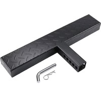 AMBITION Nouveau marchepied de remorquage en acier au carbone de haute qualité, antidérapant et antirouille, compatible avec récepteur de 2 pouces, longueur 23,5 pouces, capacité de charge 500 kg