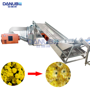 Economical Mesh Belt Dryer Flowers Drying Machine Chrysanthemum Cleaning and Drying Processing Line Chrysanthemum Drying Machine - Product Image 1