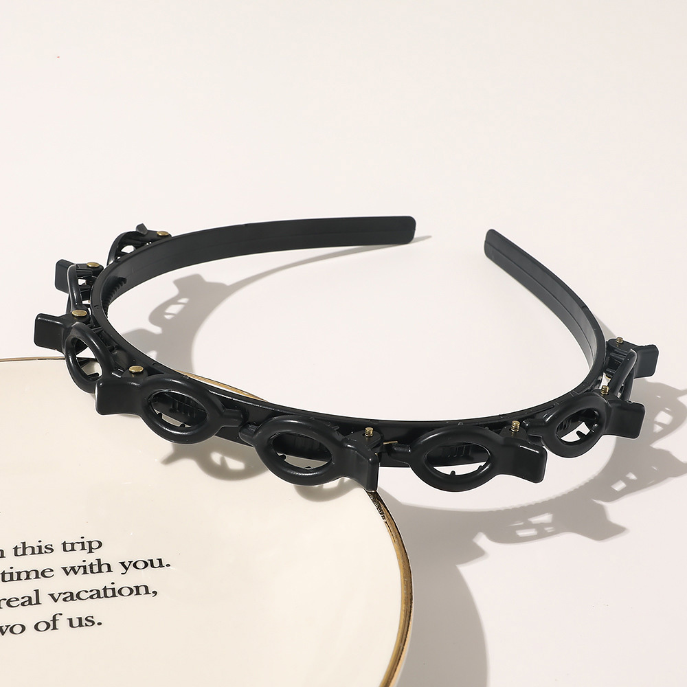 2 Fasce Per Capelli Nere Con Frangia Doppia E 8 Clip – Accessorio Intrecciato Per Styling Veloce E Versatile