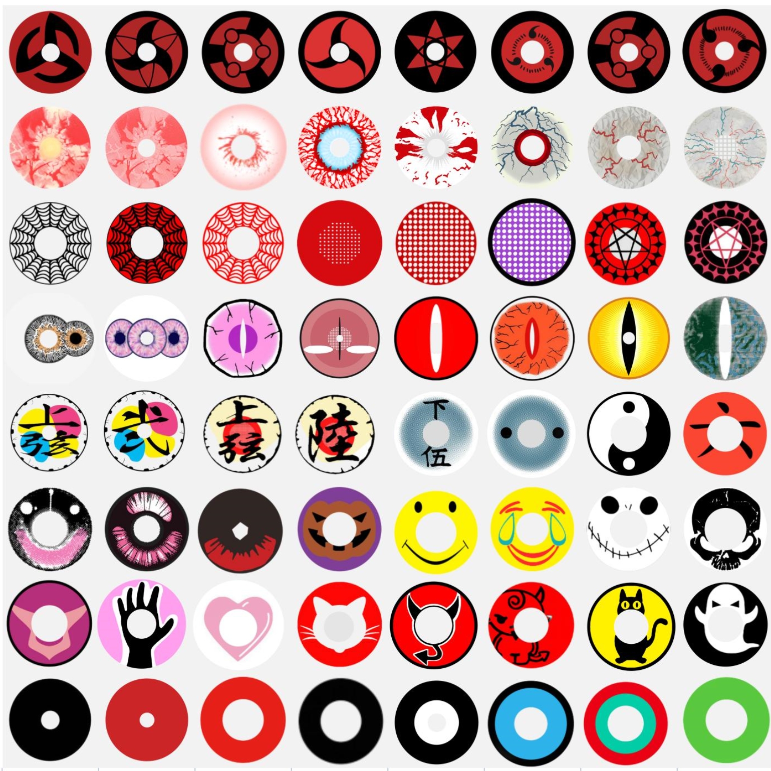 Contact Lenses Lentillas Mangekyou Sharingan Contact Lenses Lentes