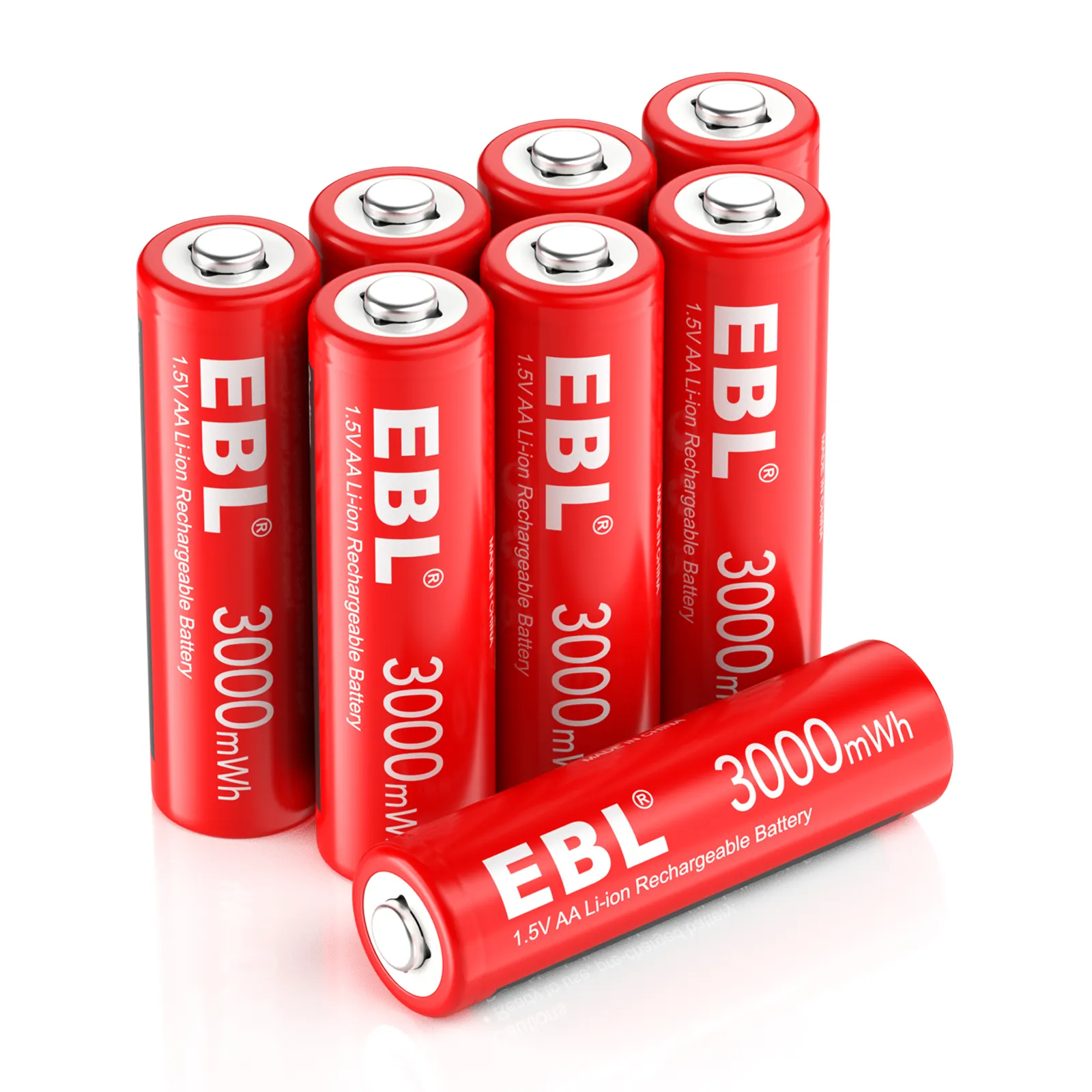 EBL AA Batteries1.5V 3000mWh Rechargeable Batteries Double A Lithium Battery Flexible Battery Pack