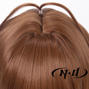 วิกผมคอสเพลย์ ND ซากุระ คิโนโมโตะ แบบทำด้วยเครื่อง ความหนาแน่น 130% เส้นใยทนความร้อนสูง สีน้ำตาลอ่อน พร้อมตาข่ายคลุมผมสีชมพู - Product Image 5