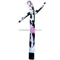 Décoration promotionnelle extérieure de mascotte personnalisée annonçant la danseuse gonflable d'air danseuse gonflable de vache agitant le modèle