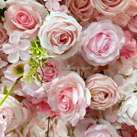 Mur de fleurs artificielles en soie pour mariage, Noël et remise de diplôme, taille personnalisable 240x240cm
