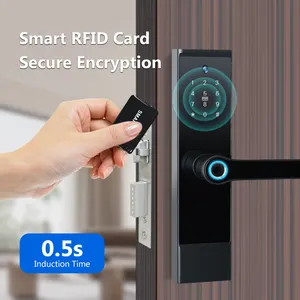 Rumah Pintar kunci elektronik aplikasi WiFi biometrik kunci pintu pintar sidik jari pembuka kunci kata sandi Digital keamanan