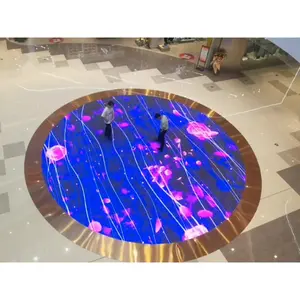 Panneaux muraux vidéo LED pour piste de danse de mariage en plein air P3.9 P3.91 Carreaux de sol interactifs Affichage LED pour jeux d'enfants