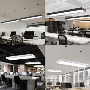 Lámpara de techo cuadrada de tira de luz LED minimalista moderna súper brillante para tienda comercial alambre colgante decoración de oficina de aluminio - Product Image 3