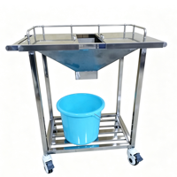 Nouveautés Medco : Chariot de débridement à double porte en acier inoxydable avec roulettes silencieuses, chariot médical mobile