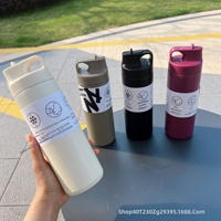 Botol Termos Vakum Isolasi Stainless Steel 304/201 Gaya Jepang untuk Kapasitas Besar Desain Stylish Portabel 500ml