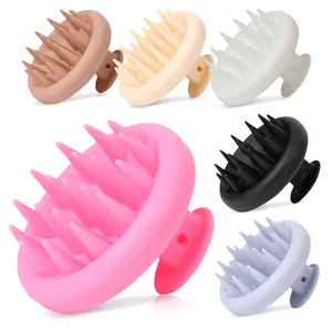 Hair Growth & Scalp Care Tool Dandruff Removal Scalp Scrubber Soft Silicone Bristles Hair Scalp Massager Shampoo Brush