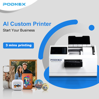 Impresora UV Plana PodNEX A3 Pequeña, Máquina de Impresión Personalizada para Fundas de Móviles, Regalos Acrílicos y Productos Promocionales