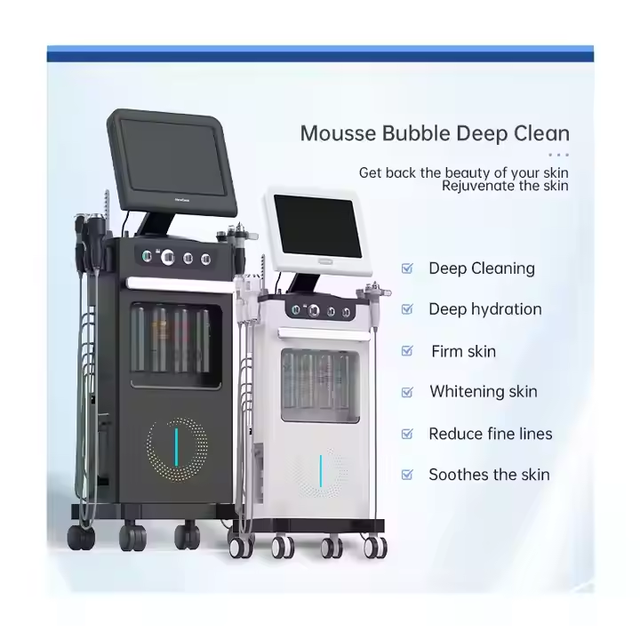 NewFace 2025 14-in-1 Hydro-Oxygen Facial Machine: Skin Whitening, Pore Clean, Bubble Dermabrasion & Anti-Aging for Salon/Spa