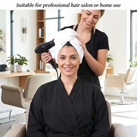 Robe Kimono Imperméable Personnalisée avec Logo, Couleurs et Tailles Variées (Noir, Marron), de Haute Qualité, pour Salons de Coiffure, Esthétique et SPA, Gowns pour Clients