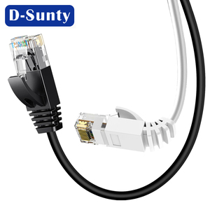 High Speed Cat6 Ultra Thin Round UTP Ethernet LAN <b>Cable</b> 32AWG Pure Copper RJ45 Patch Cord Black White 1m 2m 3m 5m 10m 15m 20m 30 - Product Image 1