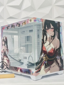 Blister de neige personnalisé Genshin Impact ATX chambre avec vue sur la mer boîtier d'ordinateur gravure UV peinture en aérosol boîtier de tour étui Ganyu - Product Image 1