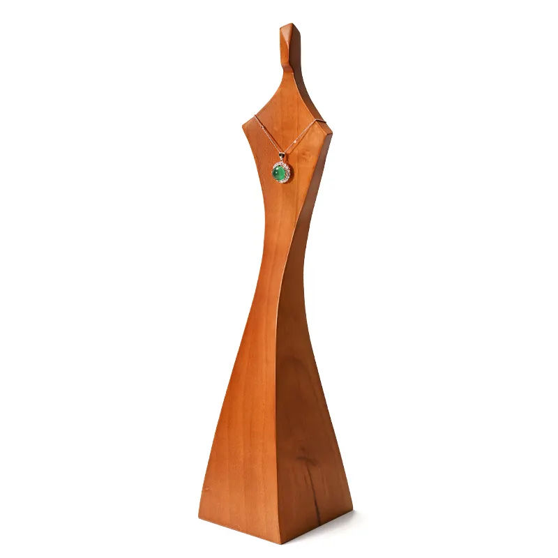 FANXI collana verticale espositore gioielli in legno modello personalizzato espositore per gioielli in legno collana espositore