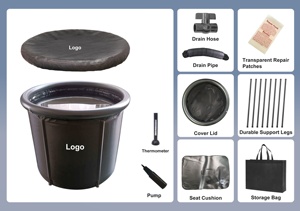 <span class=keywords><strong>Bañera</strong></span> de hielo portátil personalizable de PVC y punto de caída para Piscina de inmersión fría o <span class=keywords><strong>bañera</strong></span> Características de uso Logotipo impreso - Product Image 5