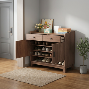 Zapatero Moderno de Madera Independiente con 3 Estantes y Cajones, Mueble de Almacenamiento para Entrada que Ahorra Espacio para Uso Doméstico - Product Image 4