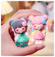 Miniatur-Schönheit: Ideale, Liebliche, Moderne Cartoon 3D-Flock-Mädchen Deko-Figur für Garten und als Überraschungs-Geschenk im Blind Bag