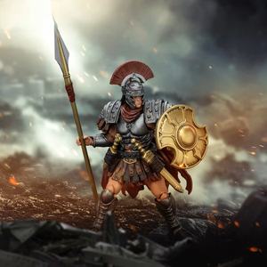 Modelo de Soldado Móvil a Escala 1/18, Grupo de Cinco Personas de la Décima Legión de la Antigua República Romana, Conflicto de la Fuente Oscura - Product Image 3