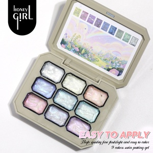 HONEY GIRL Nouveau Satin Pat Pat Gel 9 Couleur LED UV Soak-Off Style Français Vernis À Ongles Personnalisé <span class=keywords><strong>Nail</strong></span> <span class=keywords><strong>Art</strong></span> Peinture Privé Blooming Gel - Product Image 5