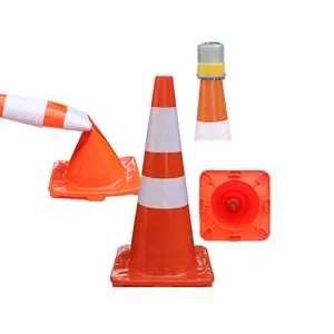 Rotating Warning Lightroad Safeti Cone Traffic Road Cones Durable Pvc Reflective Road Cone