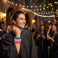 Décorations de remise de diplôme Classe de 2027 Bracelets en silicone pour adultes, lots de bracelets en caoutchouc, cadeaux et fournitures de fête