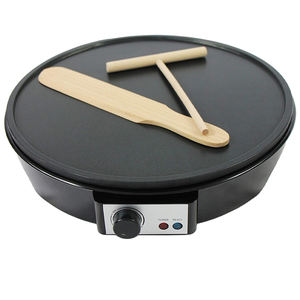 Aifa Plaque chauffante électrique ronde en aluminium de 30 cm, 4 tranches, mini-appareil à crêpes pour crêpes individuelles - Product Image 6