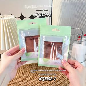 Autocollants pour <span class=keywords><strong>paupières</strong></span> doubles invisibles super adhésifs Keqi, 180 pièces, type double découpe, adhésif 3M, légers, fins, respirants, taille S - Product Image 3