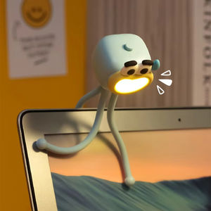 Mini lampe de nuit créative en forme de pieuvre de dessin animé, lampe portable mignonne en forme d'animal, décoration amusante pour chambre à coucher, peut servir de support pour téléphone - Product Image 4