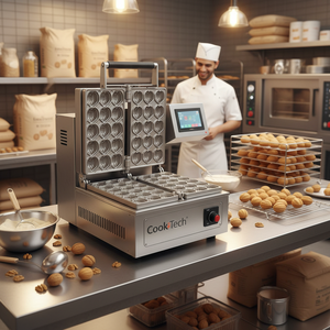 เครื่องทำขนมวอลนัทขนาดใหญ่ New CookTech อัตโนมัติ เครื่องทำขนมเกาหลี สแตนเลส SUS304 อุปกรณ์เบเกอรี่เชิงพาณิชย์ ระบบสัมผัส - Product Image 3