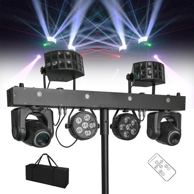 High Quality Gig Bar 2X30W Moving Head +6X8W Par Light +2X10W RGBW Butterfly Light Strobe Spot Stage Bar Light for DJ Disco KTV