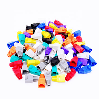 El mejor precio Color mezclado CAT5E CAT6 RJ45 Ethernet Cable de red Strain Relief Boots Cable Jacket Connector Plug Cover