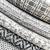 Tissu de rideau en mousseline de Chine, textile de maison durable 385 g/m², tissu d'ameublement jacquard géométrique doux en chenille pour canapé