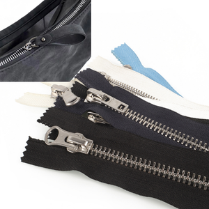 Bán buôn ropa de marca bạc răng kim loại dây kéo tùy chỉnh sang trọng 5 # kim loại dây kéo băng - Product Image 1