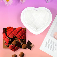Moule en silicone AK en forme de cœur animal pour gâteaux de mariage, moule 3D en silicone pour gâteaux mousse, bombes glacées au chocolat, antiadhésif et résistant à la chaleur